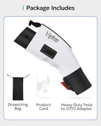 VIPTOO Adapter for Tesla to J1772 Adapter, Compact with Light Indicator, Compatible with Tesla Wall/Mobile/Destination Chargers, Converts Tesla to J1772 for Non-Tesla EVs (for J1772 EVs Only)