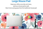 CANFLASHION Desk Pad,Office Desk Mat 31.5"×11.8" Large Gaming Mouse Pad,Durable Extended Computer Mouse Pad,Waterproof Thick Big Mouse Pads with Non-Slip Rubber Base Office Home Watercolor Floral