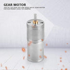 25mm DC 12V 25GA-370 Metal Gear Motor for Electronic Locks Robots Electric Curtains Low Speed High Quiet Construction Pure Copper Coil