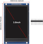 XIITIA 2pcs 3.5" SPI TFT LCD Display Module 320x480 RGB LCD Screen 3.3V ST7796 Drive SPI Interface 8pin Full Color for Arduino DIY