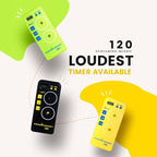 Screaming Meanie TZ-120 Extremely Loud Alarm Timer, Multi-Purpose Timer with 2 Sound Levels Perfect for Heavy Sleepers, Truckers, or Travelers (9v Battery Included) - Black