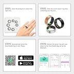 Smart Ring For Women Men, Health Tracker with Heart Rate/Blood Oxygen/Blood Pressure/Sleep Monitor/Step Counting, IP68 Waterproof Fitness ring, No App Fees for iPhone & Android (Lavender Pink, 9#)