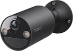 Tapo by TP-Link Wireless Outdoor Security Camera, 1080P, Up to 180 Days Battery Life, Free Person Detection, SD/Cloud Storage, Spotlight Color Night Vision, Alarm, No Hub Needed, Black, C403
