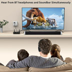 1Mii B03 Bluetooth 5.3 Transmitter Receiver for TV Home Stereo BT Headphones, aptX Low Latency/Adaptive/HD Bluetooth Audio Adapter, Splitter for Wired & Wireless, Optical RCA AUX 3.5mm Inputs/Outputs