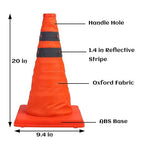 Sunnyglade 4 Pack 20 inch Collapsible Traffic Cones Multi Purpose Pop up Reflective Safety Cone(4)