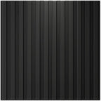 Art3d Slat Wall Panel, 3D Fluted Textured Panel 12-Tile 19.7 x 19.7in. - Cover 32 Sq.Ft., Black