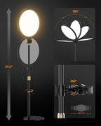 Ring Light with Stand for Zoom Meetings, 360° Rotate 10.5" Zoom Lighting for Computer Video Conference Light Desk Light, Full-Screen LED Lighting with Phone Holder for Live Streaming, Video Call