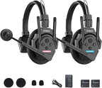 SYNCO XTalk XPro Wireless Intercom Headset with Antenna Enhanced Signal Reception 2.4GHz Full Duplex Random Master Device Design for Team Communication Headset (Xpro2 Two Users)