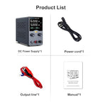 Wanptek DC Power Supply Variable 62V 5A, Bench Power Supplies with Encoder Adjustments Knob, USB Fast Charge Port with Output Current Display, 4-Digit LED Display
