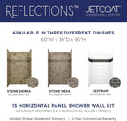Miseno MSW-603696RFL Readyset 60" X 36" X 96" Fifteen Panel Alcove Shower Wall Kit - Stone Sierra