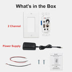 Herdio in Wall Audio Control Amplifier Receiver 2 Channel Wall Plate with USB Microphone Aux (3.5mm) Input 100Watt Max Module for Sound Systems Home Theater Integration Compatible with Bluetooth