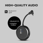Avantree SoundJet R1 – 25Hr Airplane Bluetooth Adapter for All AirPods (Pro/Max) with Qualcomm Chipset & aptX Adaptive, Wireless Audio Transmitter for Flight Travel, Works with Bose & Other Headphones