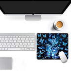 Blue Crystal Square Mouse pad, Texture, Waterproof, Anti Slip Rubber Base, Computer Mouse pad, Laptop Mouse pad
