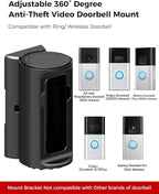 KMOUANTS Adjustable 360° Degree Doorbell Angle Mount Compatible with Ring/Wireless Video Doorbell/Battery Doorbell Plus/Pro Mount, Ring Camera Holder Door Mount no Drill