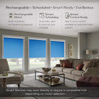 ZSHINE Motorized Blackout Window Blinds Customize Width (23-95 Inches) Remote Control Wireless and Rechargeable Roller Shades Blinds for Windows, Home, Office, Hotel, Club, Restaurant (82010w)