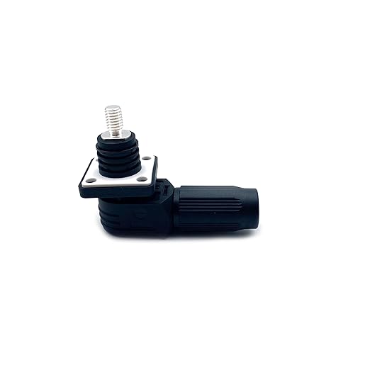 400A Battery Energy Storage Connector, 150mm² High Current Connectors IP67 Waterproof Stud Wiring Power Adapter Quick Plug Terminal Right Angle Plug and Socket (1500V Black)