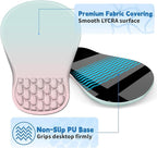YIWEI Ergonomic Mouse Pad with Wrist Support - Gel Memory Foam Mouse Mat for Computer Keyboard & Laptop - Non-Slip Base, Pain Relief for Home Office & Gaming - Aurora/Northern Lights