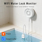 Virtue Sensor Water Alarm Leak Detector, Water Leak Detector with Cable, 100dB Adjustable Sound Alarm & Real-Time App Alerts WiFi Water Sensor for Home, Kitchen, Bathroom, Warehouse
