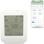 Torvex CO2 Monitor, Air Quality Meter with LCD Humidity Temperature Pressure Sensor, Indoor CO2 Detector 7 in 1 5V White Desktop Unit for Home Office Environment Monitoring