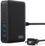 USB C Charger 415W USB C Charger Block, 8-Ports GaN IV Fast Charging Station Hub, Dual PD 100W Laptop Charger Adapter,for MacBook Pro/Air/iPad/iPhone16/15/14/Apple Watch/DELL/Samsung for Home Office