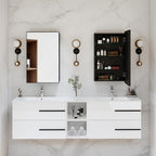 Medicine Cabinet with Mirror, 20x30 Inch Rectangle Wall Mounted Bathroom Vanity Mirror with Storage & Adjustable Tempered Glass Shelves Medicine Cabinets for Bathroom, Black
