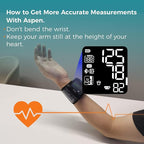Meraw Blood Pressure Monitor Adult Cuff, Blood Pressure Cuff Monitor Wrist, Blood Pressure Machine Home Use 5.3-8.5" Irregular Heartbeat Monitoring APP Automatic Bluetooth High Accuracy Aspen Black