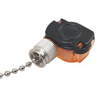 Ceiling Fan Light Switch, E87438 Fan Lamp Switch with 11" Beaded Pull Chain, ON-Off, 6A 125VAC, Electrical Pull Chain Switch for Wall Lamps, Cabinet Light and More