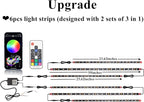 Goodream Car Underglow Kit, 12V 6 pcs RGB Led Lights Strip Neon Ambient Sets with Turn Signal for Cars, SUV, Truck Exterior Chassis Colorful Glow Accessories Controlled by APP, Sync to Music