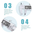 Digital Caliper Measuring Tool, Stainless Steel Vernier Caliper Digital Micrometer with Large LCD Screen, 6 Inch Caliper Tool for DIY/Household, Auto-Off Feature, Inch and Millimeter Conversion