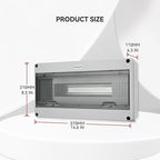 MOLLOM 18 Way Circuit Breaker MCB Distribution Protection Box with DIN Rail, IP65 Waterproof,for Indoor and Outdoor