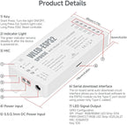 BTF-LIGHTING ESP32 WLED LED Strip Controller SP803E Built-in Mic DIY Dynamic Modes UART USB Type-C Download for WS2811,WS2812,SK6812,WS2814,WS2815 Addressable LED Strip/Matrix,PWM Dimming CCT RGB LED