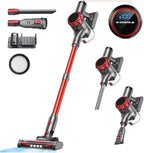 UML0 S3P Cordless Vacuum Cleaner, 45kPa Powerful Suction Vacuum Cleaners for Home, 55-Min Runtime Rechargeable Stick Vacuum, Self-Standing, for Pet Hair Carpet Hard Floor, LED Display