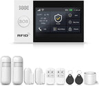 PGST Wireless Home Security Systems,Alarm System with 4G SMS/Tuya App Instant Alerts,Motion Detector,Door Alarm Sensors,Remote for Home,Villa,Apartment,No Monthly Fee (A107F-US-B)