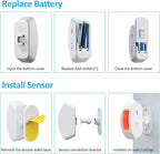 Wireless Motion Sensor Alarm Indoor: Motion Detector Alarm for Business Store Home Security with 35 Ringer/Led Light Remind- Motion Sensor Door Chime with Buzzer