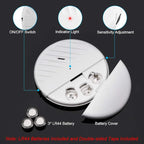 Wsdcam Glass Break Sensor Alarm 125dB Ultra-Slim Wireless Glass Break Detector Window Alarm Vibration Sensor for Home Window and Door Security (8)