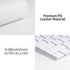 Aothia Leather Desk Pad Protector, Mouse Pad, Office Desk Mat, Non-Slip PU Leather Desk Blotter, Laptop Desk Pad, Waterproof Desk Writing Pad for Office and Home (Off-White,31.5" x 15.7")