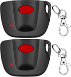 2-Pack 300MHz 10 dip Switch for Multicode Garage Gate Door Opener Remote Control, Replacement for 3089,3070,3060,308911,MCS308911,MCS306010,MCS3070 Gate Clicker with Keychain.
