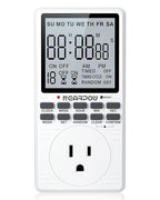 Outlet Timer, NEARPOW Multifunctional Programmable Timer with Countdown and 7-Day Digital Infinite Repeat Cycle Intermittent, 19 ON/Off Programs for Electrical Outlets, 3 Prong, 15A/1800W