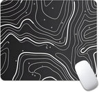 Abstract Topographic map Square Mouse pad, Texture, Waterproof, Anti Slip Rubber Base, Computer Mouse pad, Laptop Mouse pad