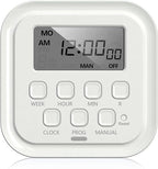 HBN 7 Day Heavy Duty Digital Timer, Dual Outlet, On/Off Programs 3-Prong Programmable Timer, Indoor, for Lamp, Light, Fan, Pets, Home, Kitchen, Office, Appliances, 125V, 15A, 1875W, 60Hz