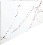 Dundee Deco Faux Marble Wall Panels - 2 ft X 4 ft - Glossy, Waterproof Indoor Wall Cladding - White, Grey Veins - Set of 4 - Covers 31 sq ft