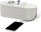 RAMFIYN Large Cable Organizer Box for Power Strips, Surge Protectors, Chargers, TV Computer Wires - White