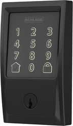 Schlage Encode Smart WiFi Deadbolt Lock for Front Door - Keyless Entry with App or Touchscreen - Works with Alexa, Hey Google, & Airbnb - Create Codes for Guests - Matte Black