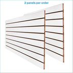 SSWBasics 4ft x 2ft Horizontal White Slatwall Panels Easy Organizer (24"H x 48"L) - Pack of 2 - Streamline Your Space with Effortless Retail Displays, Garage Wall Solutions, and Craft Storage