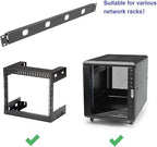 QiaoYoubang 1U Hinged 4D Rack Panel 4 D-Series XLR HDMI Audio Rack Mount Panel for 19 inches Rack Mount (4D)