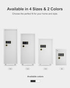 TIGERKING 17.6 Cu Ft Extra Large Home Security Safe – Touchscreen Lock, Heavy-Duty Steel Construction, Internal Compartment, Jewelry & Luxury Items, Ideal for Home or Office (White, Modern Design)
