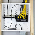 Legrand - OnQ 14 Inch Cable Management, Structured Media Box, In-Wall Enclosure, no cover, Glossy White, EN1480