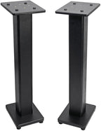 Rockville Pair RHT28 28 Inch Bookshelf Speaker Stands, 60 lbs Capacity, Surround Sound Home Theater, Premium Wood, Dual Top Plates, Sand-Fillable, for Audiophiles and Studio Monitors