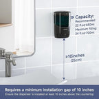AIKE Liquid Automatic Wall Mount Soap Dispenser,Battery Operated Model AK1216,Black