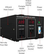 Step Down/Up Transformer 220v to 110v, 3000W Voltage Converter 110 to 220 120v to 240V Heavy Duty Power Transformer